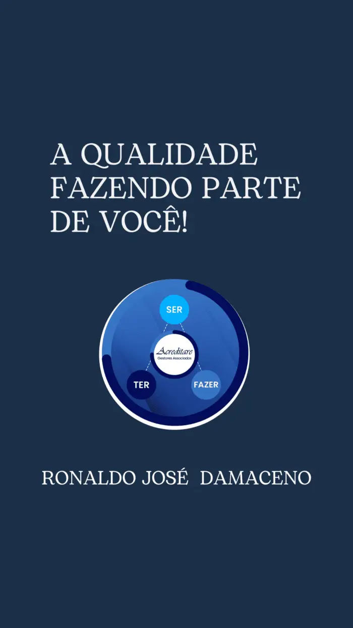 Capa do Livro A Qualidade Fazendo Parte de Você!