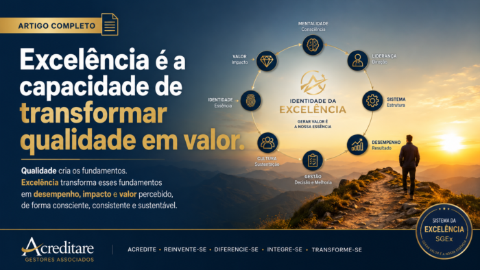 Excelência é a capacidade de transformar qualidade em valor