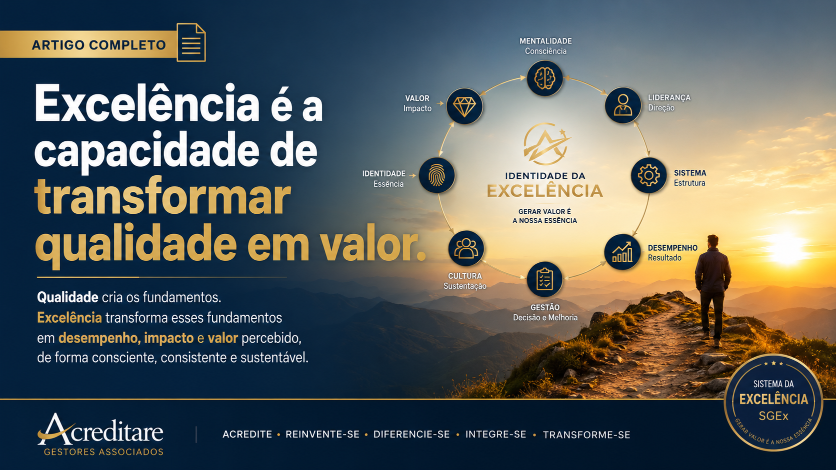 Excelência é a capacidade de transformar qualidade em valor